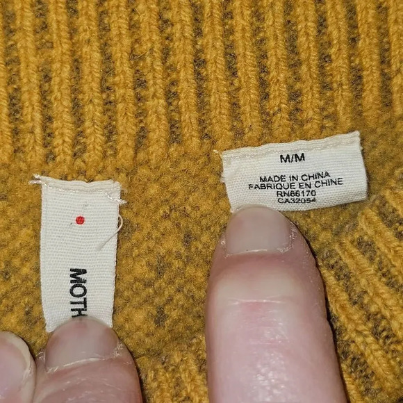 Moth Anthropologie Womens Mustard Yellow Sweater Pencil‎ Skirt Medium - Picture 4 of 5